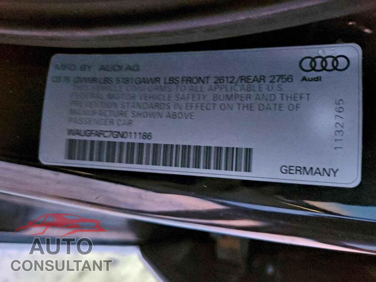 AUDI A6 2016 - WAUGFAFC7GN011186