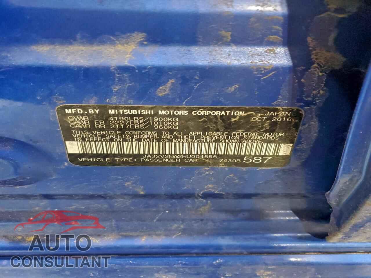 MITSUBISHI LANCER 2017 - JA32V2FW2HU004555