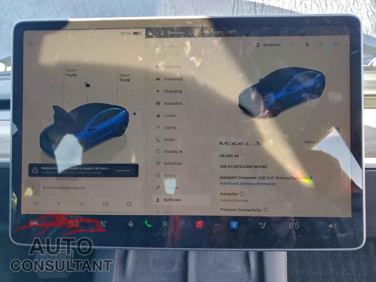 TESLA MODEL 3 2022 - 5YJ3E1EA3NF361592