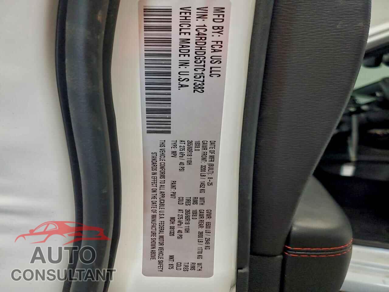DODGE DURANGO 2026 - 1C4RDHDG5TC157382
