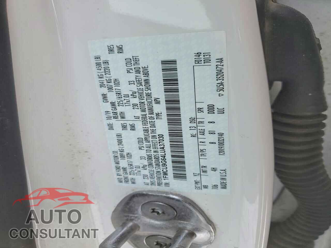 FORD ESCAPE 2020 - 1FMCU9G64LUA37030