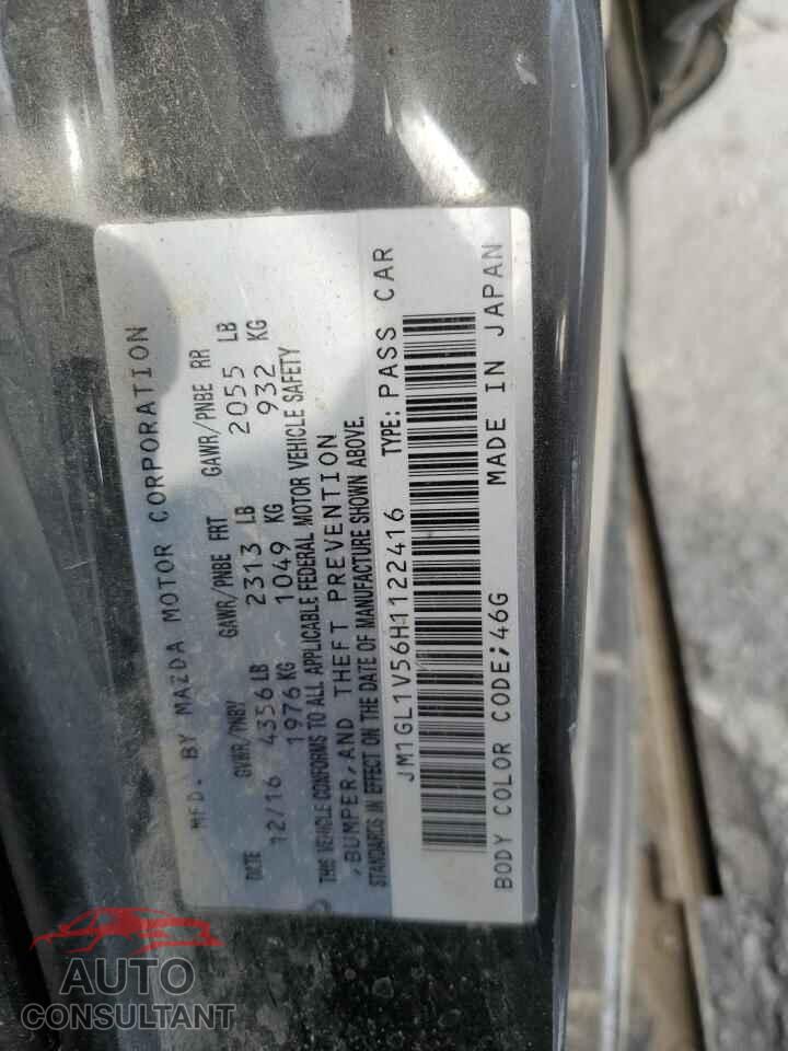 MAZDA 6 2017 - JM1GL1V56H1122416