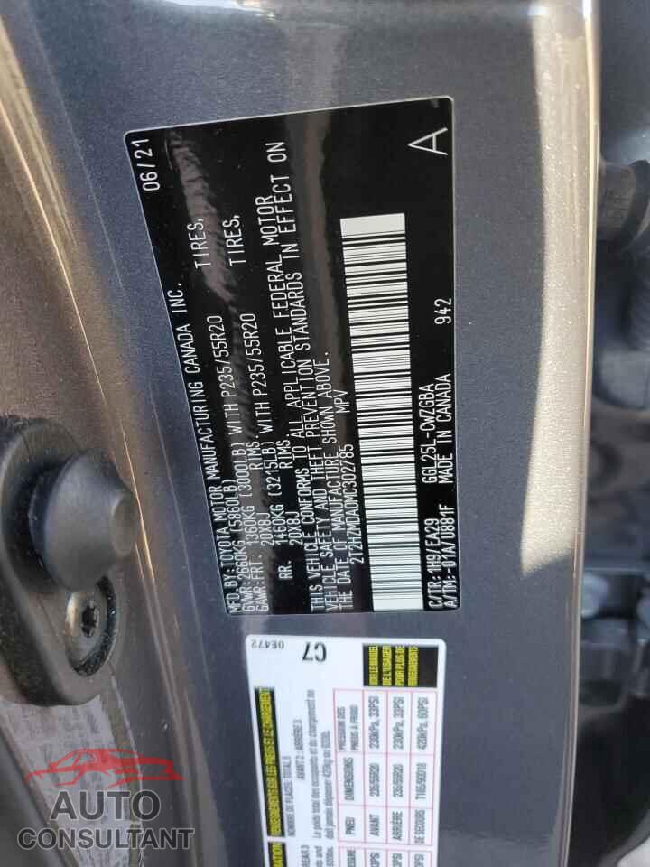 LEXUS RX350 2021 - 2T2HZMDA0MC302785