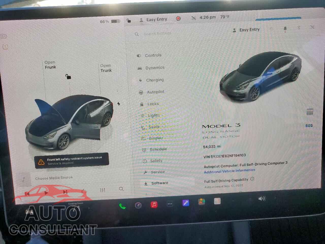 TESLA MODEL 3 2022 - 5YJ3E1EB2NF194103