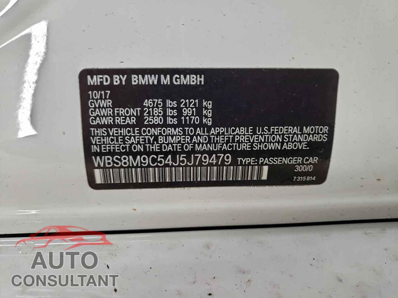BMW M3 2018 - WBS8M9C54J5J79479