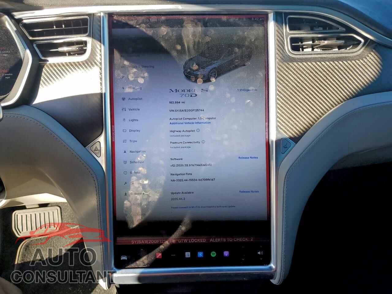 TESLA MODEL S 2016 - 5YJSA1E20GF125744