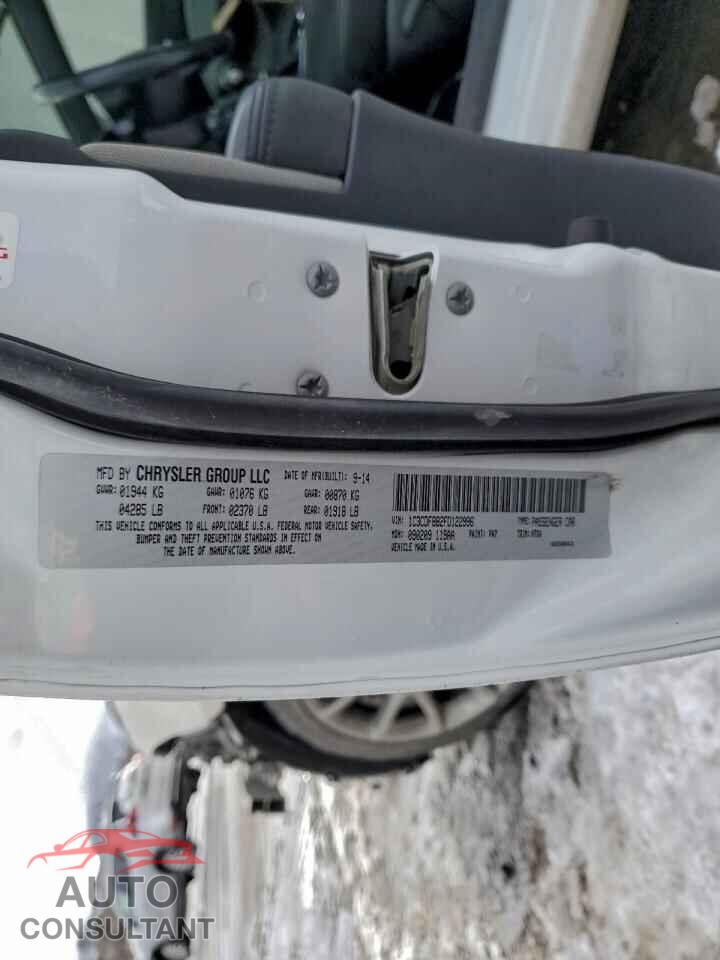 DODGE DART 2015 - 1C3CDFBB2FD122996