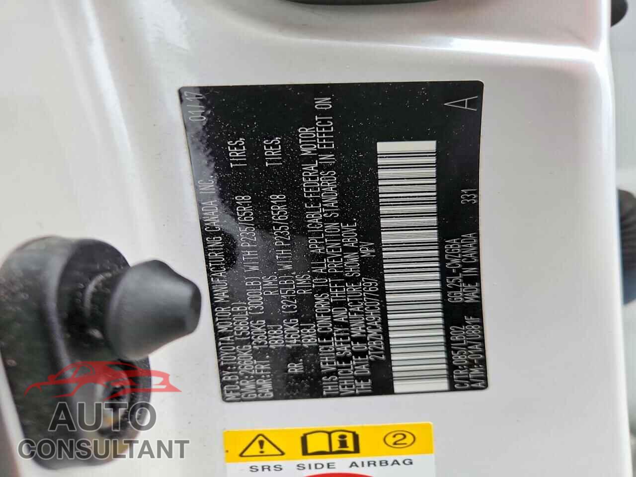LEXUS RX350 2017 - 2T2BZMCA9HC077697