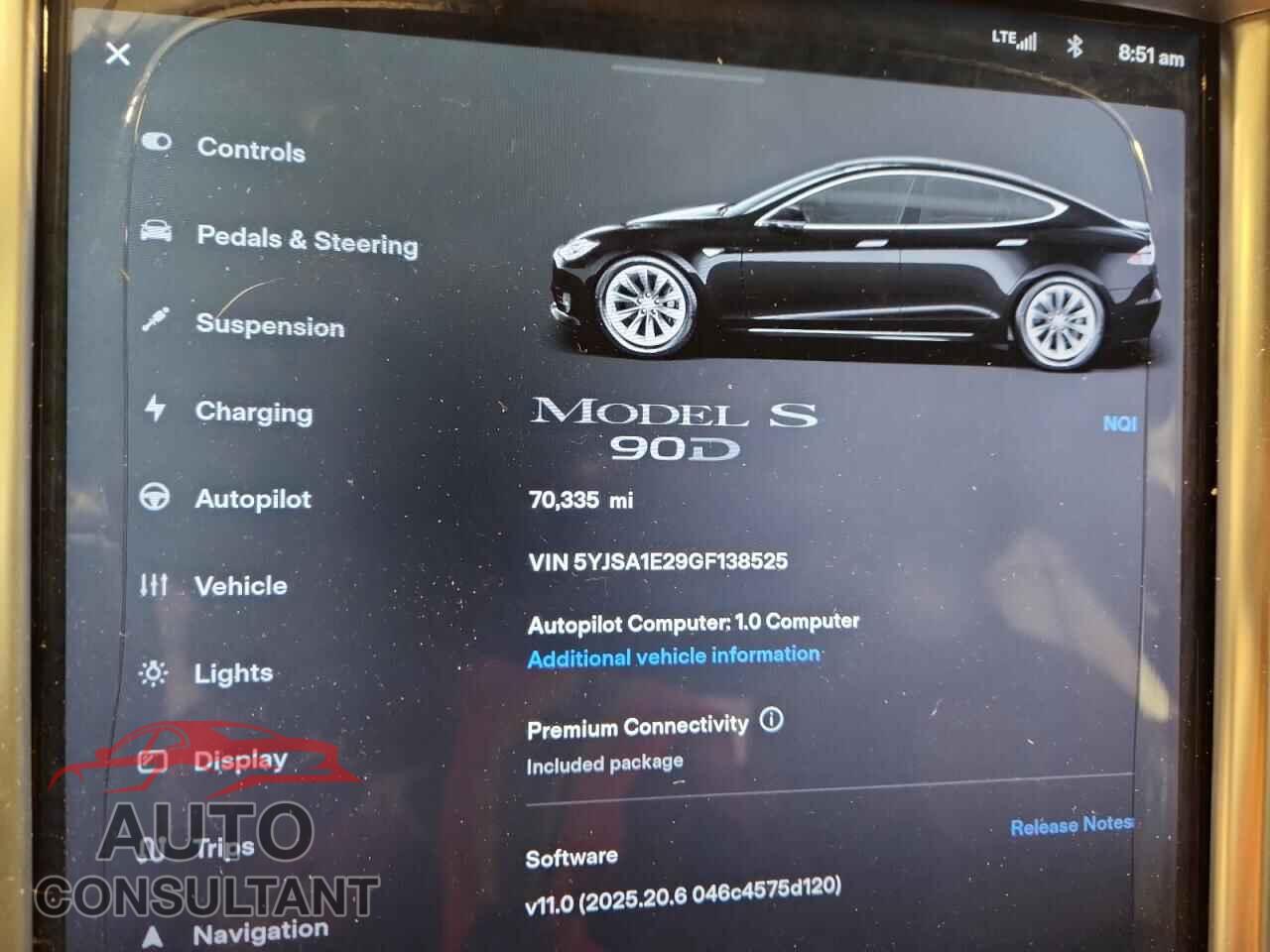 TESLA MODEL S 2016 - 5YJSA1E29GF138525