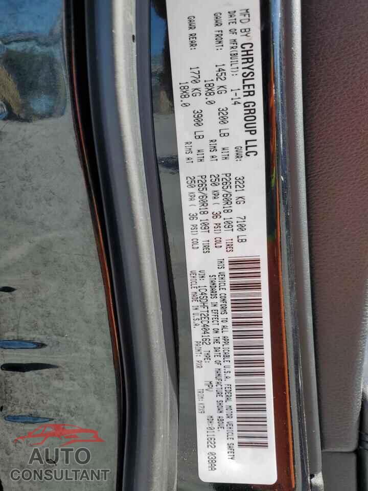 DODGE DURANGO 2014 - 1C4SDHFT2EC404162