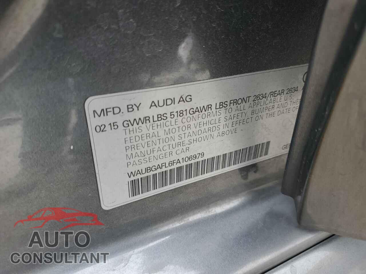 AUDI S4/RS4 2015 - WAUBGAFL6FA106979