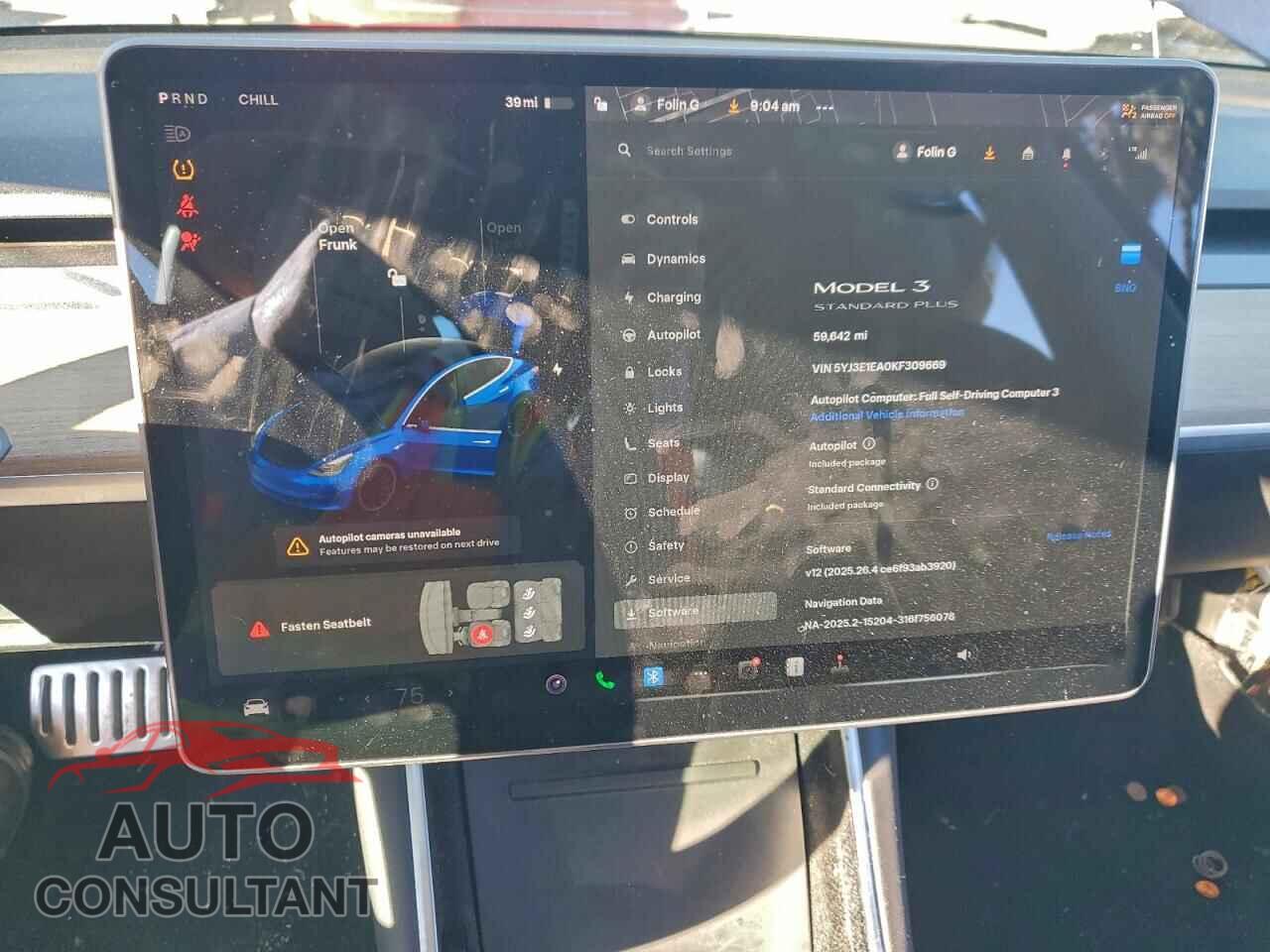 TESLA MODEL 3 2019 - 5YJ3E1EA0KF309669