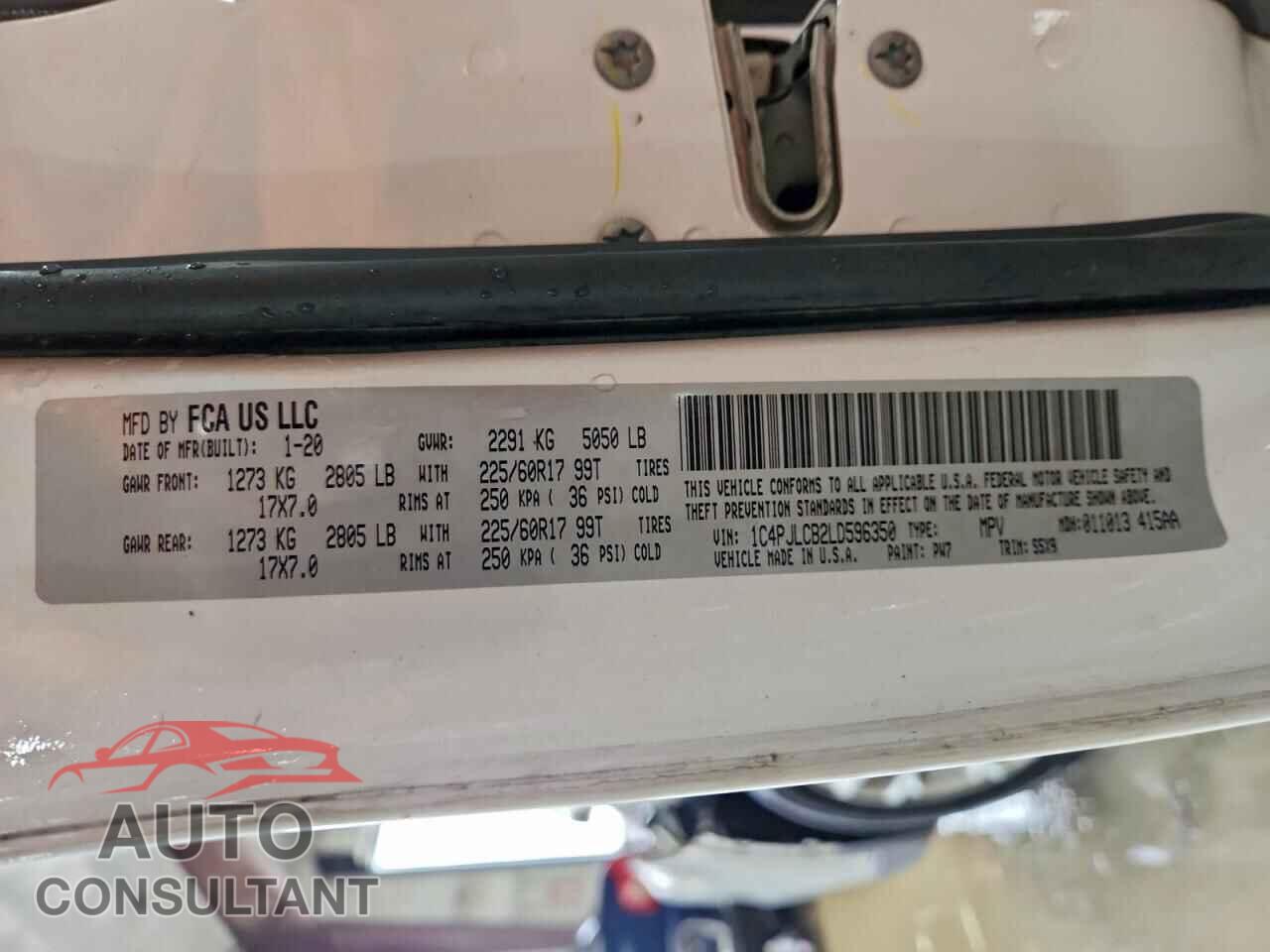 JEEP GRAND CHER 2020 - 1C4PJLCB2LD596350