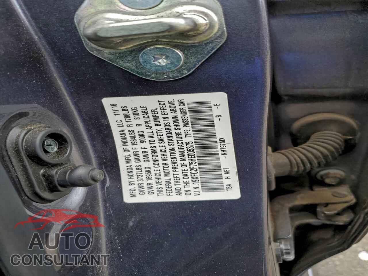 HONDA CIVIC 2017 - 19XFC2F75HE005375