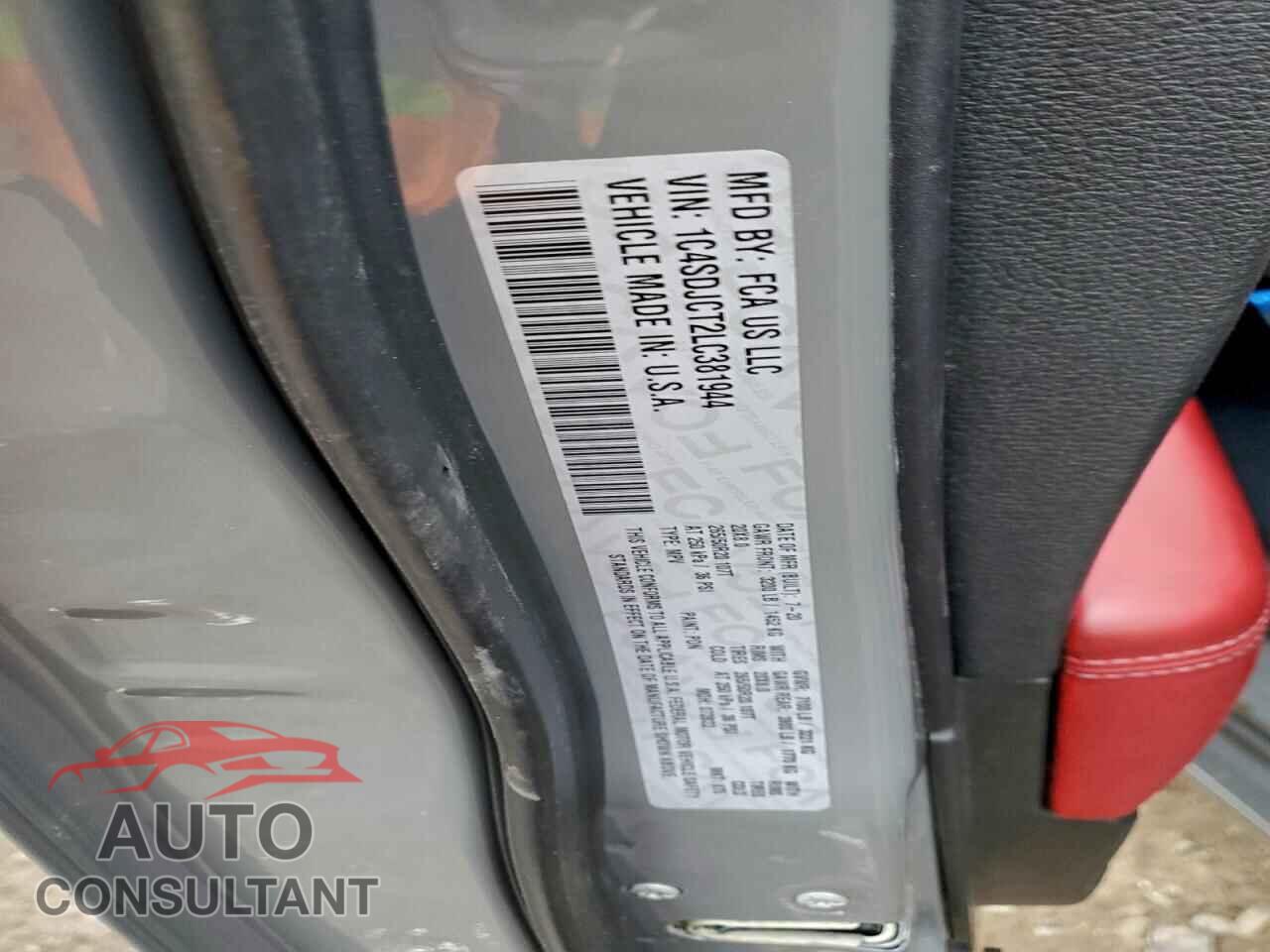DODGE DURANGO 2020 - 1C4SDJCT2LC381944