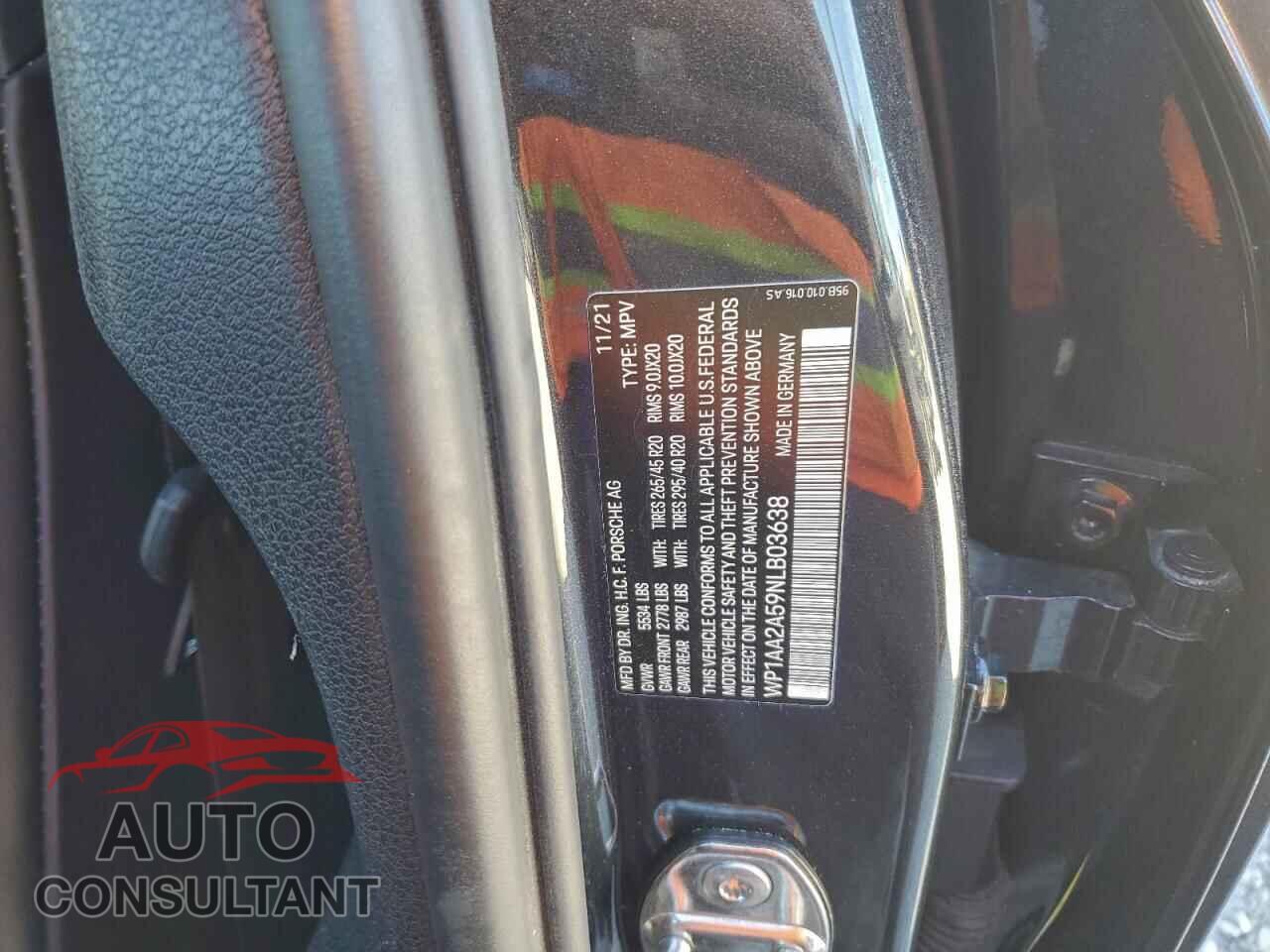 PORSCHE MACAN 2022 - WP1AA2A59NLB03638