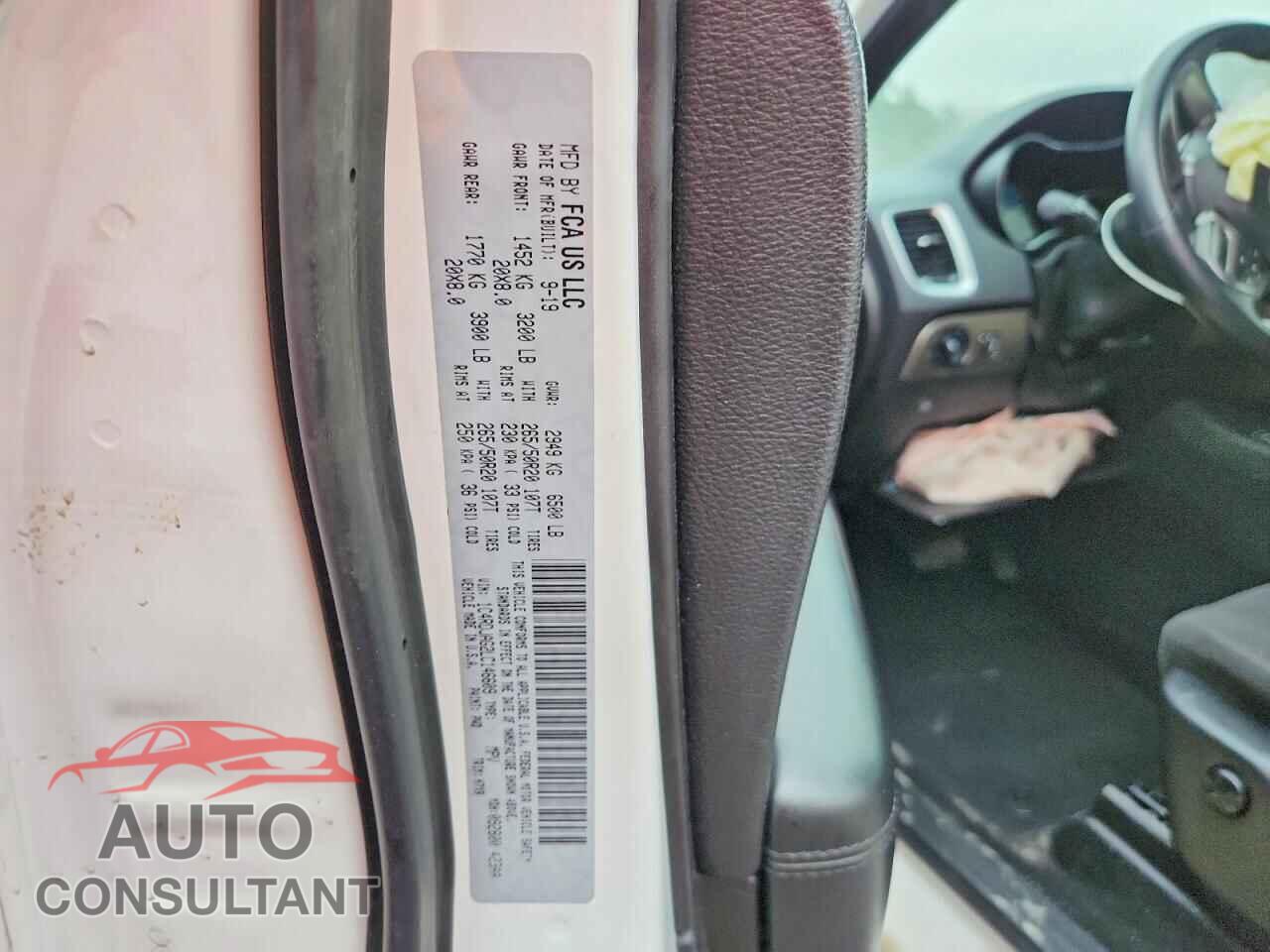 DODGE DURANGO 2020 - 1C4RDJAG2LC146609
