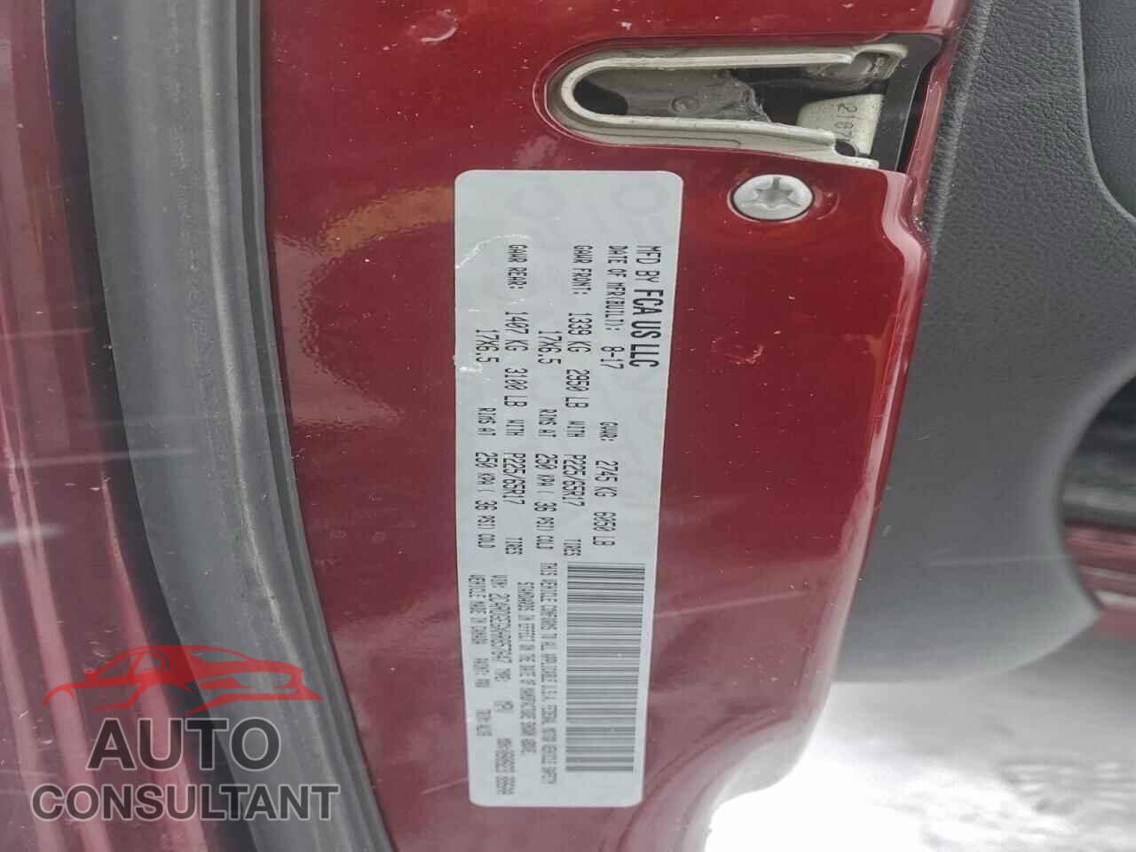 DODGE CARAVAN 2017 - 2C4RDGEGXHR857647
