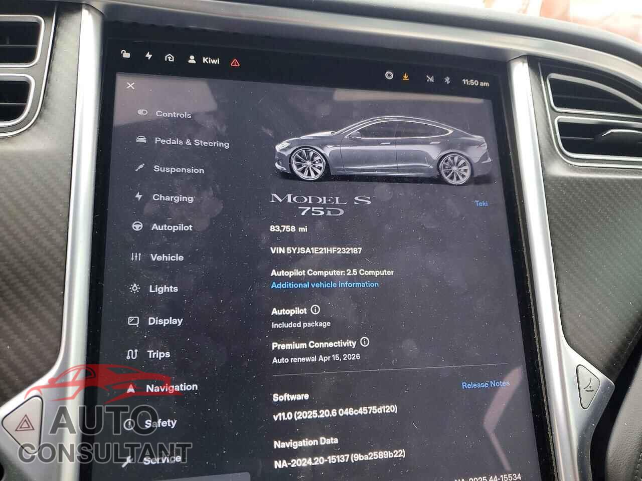 TESLA MODEL S 2017 - 5YJSA1E21HF232187