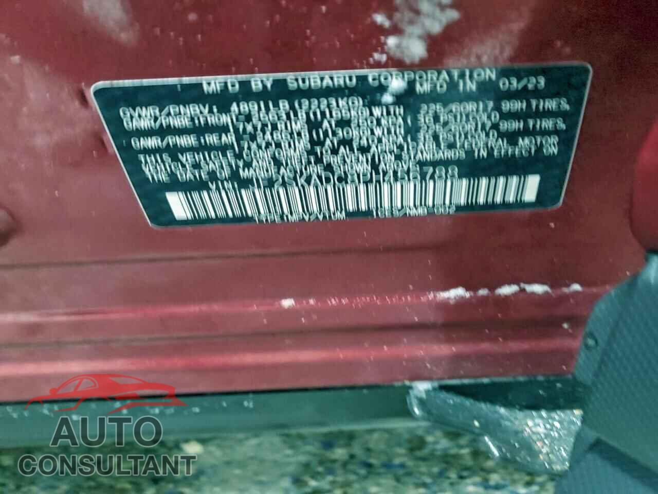 SUBARU FORESTER 2023 - JF2SKADC8PH456788