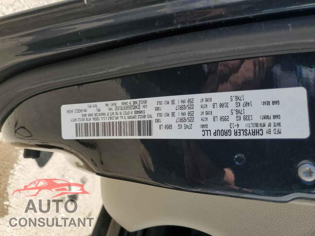 DODGE CARAVAN 2013 - 2C4RDGBG0DR781032