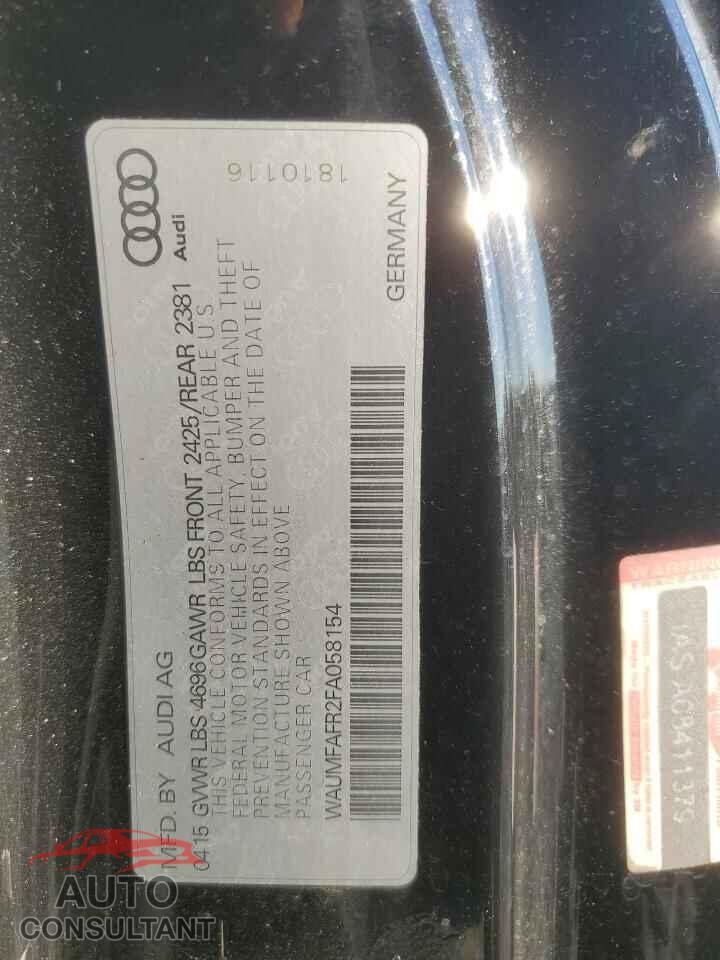 AUDI A5 2015 - WAUMFAFR2FA058154
