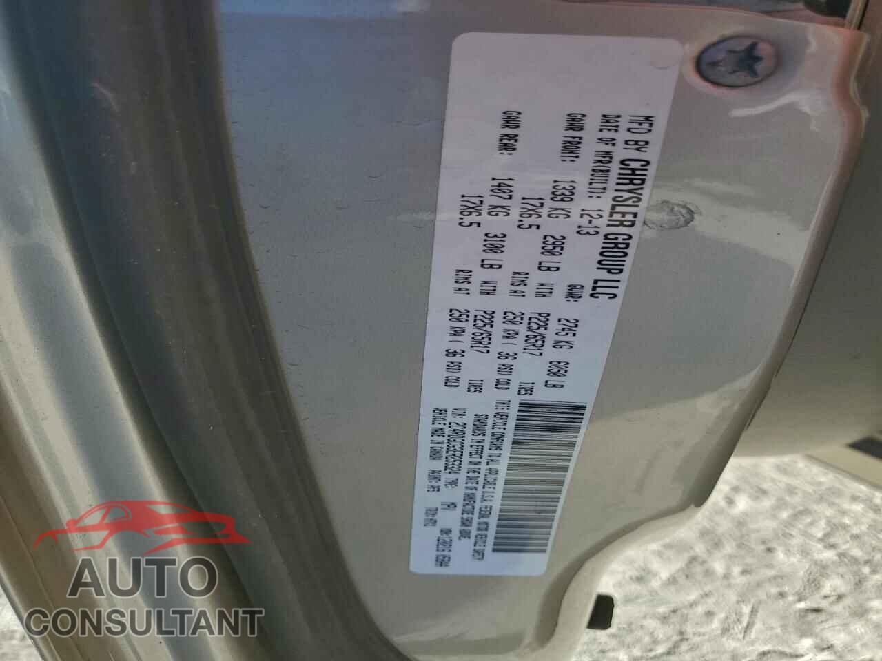 DODGE CARAVAN 2014 - 2C4RDGCG3ER253324