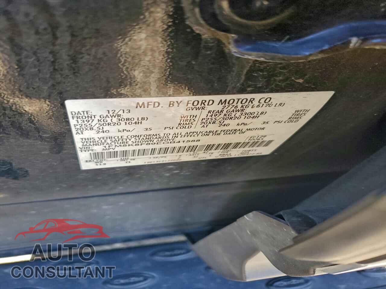 FORD EXPLORER 2014 - 1FM5K8F89EGB41588