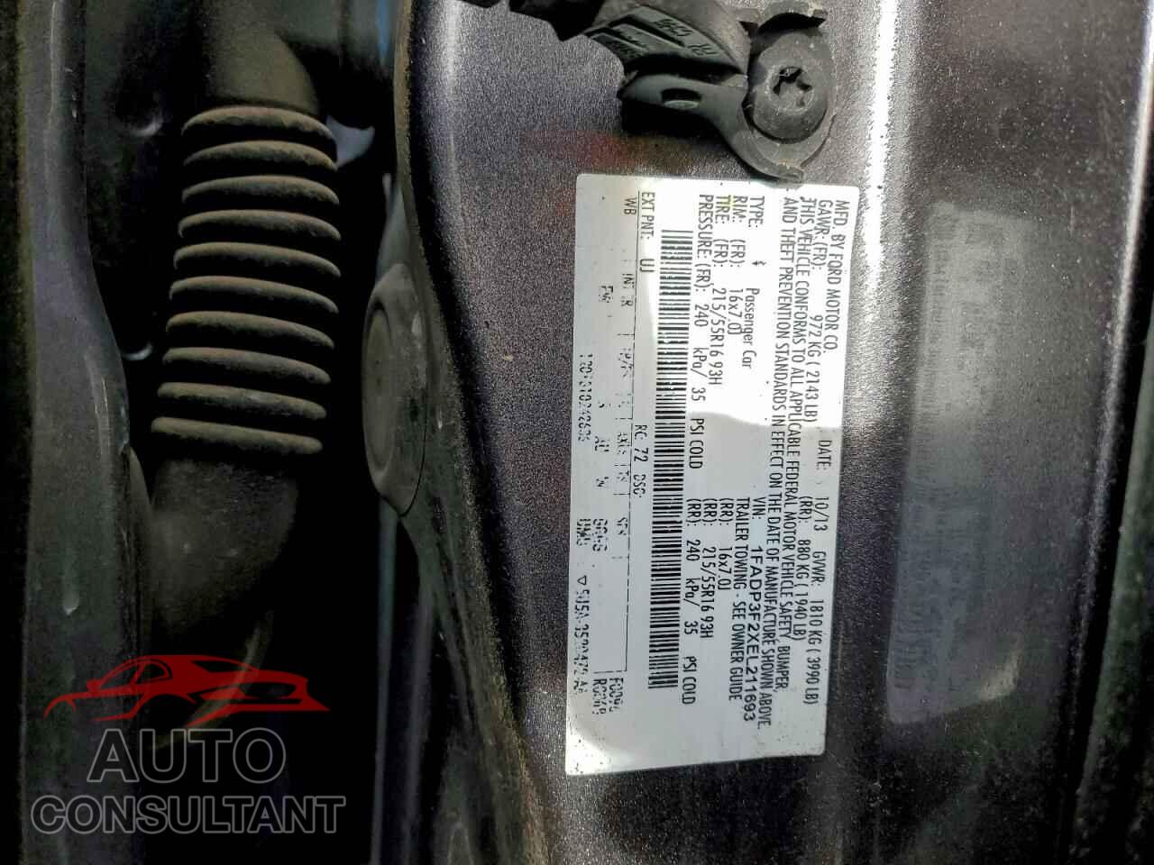 FORD FOCUS 2014 - 1FADP3F2XEL211693