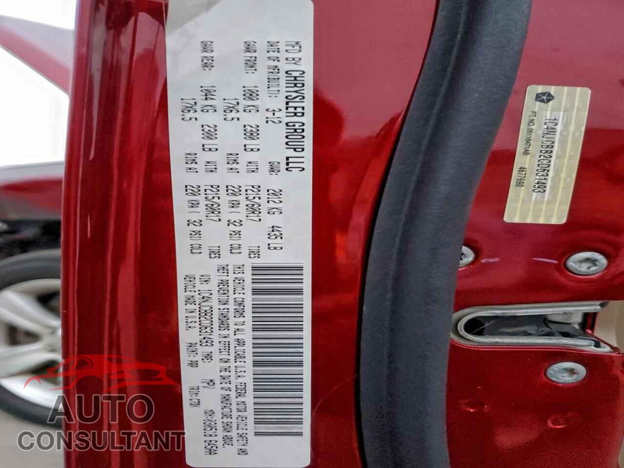JEEP COMPASS 2012 - 1C4NJCBB2CD631493
