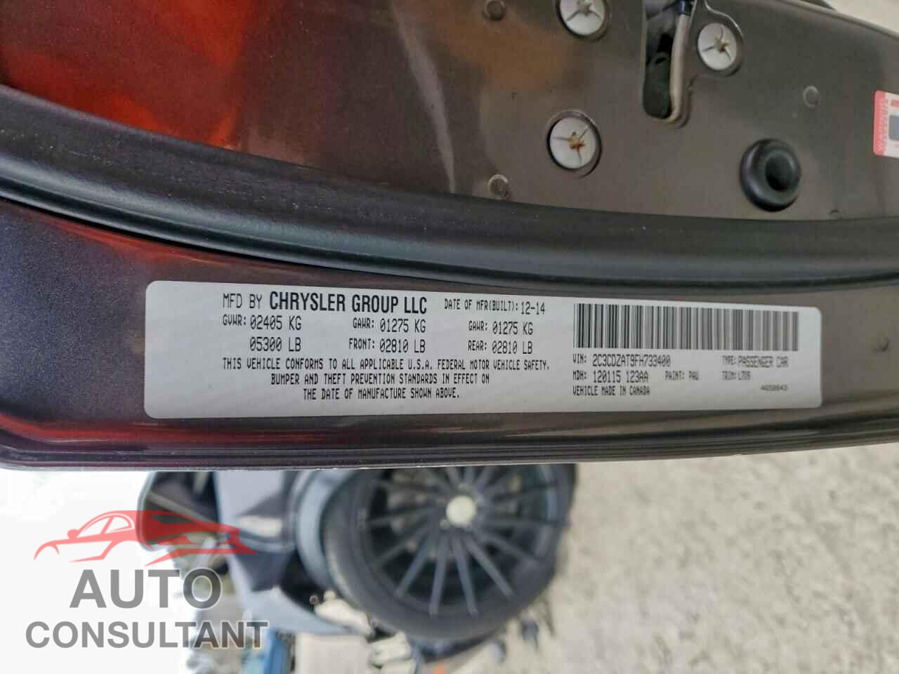 DODGE CHALLENGER 2015 - 2C3CDZAT9FH733400