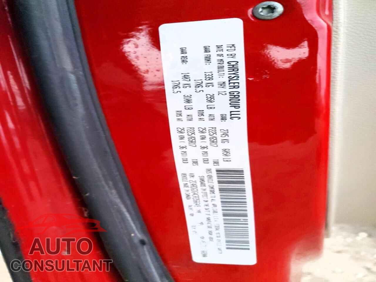 DODGE CARAVAN 2012 - 2C4RDGDG4CR356649
