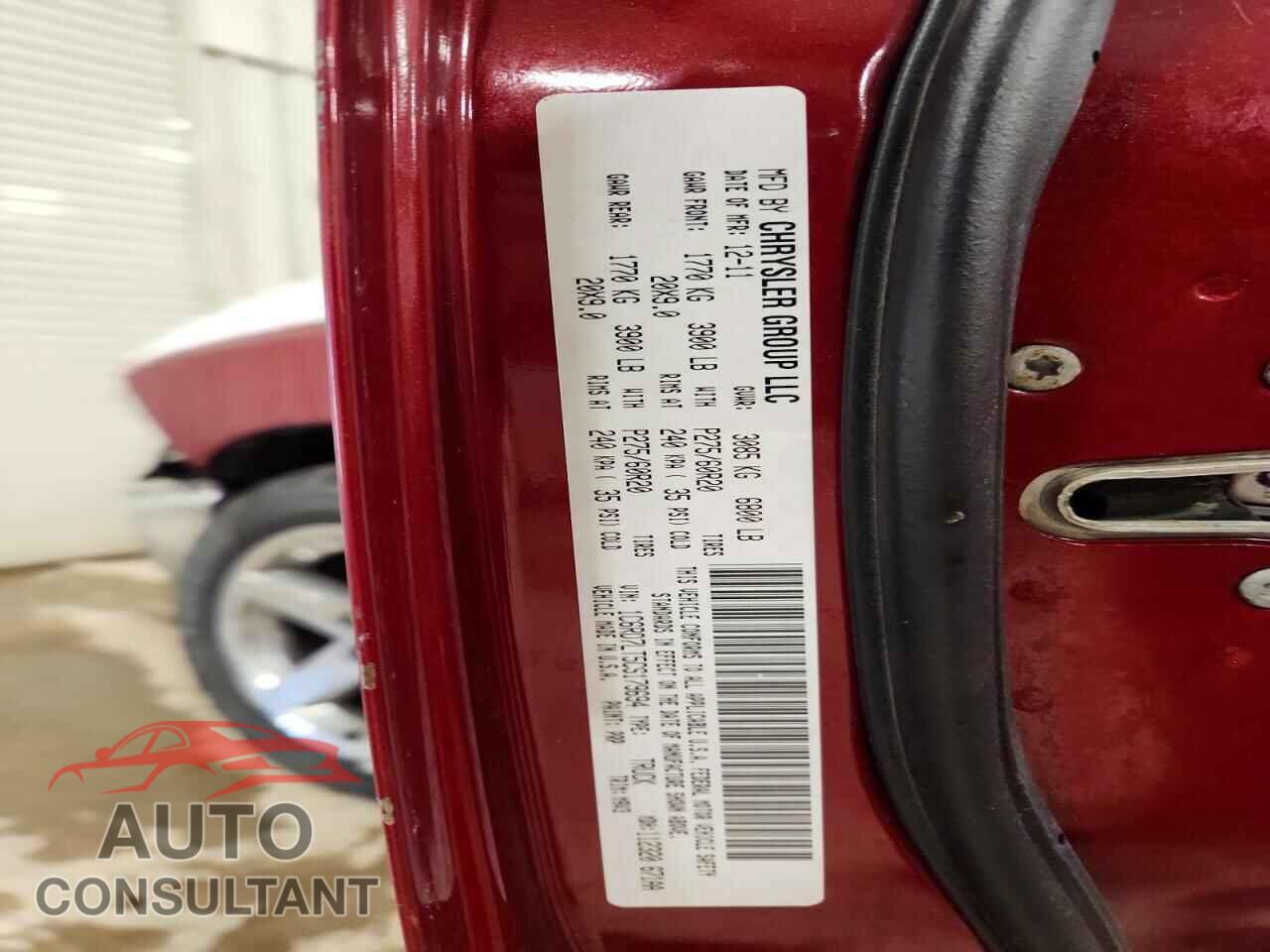 DODGE RAM 1500 2012 - 1C6RD7LT5CS179694
