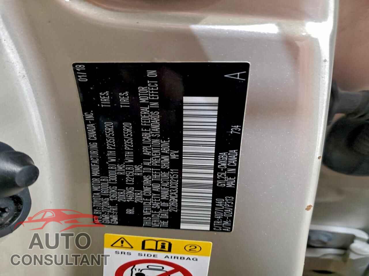 LEXUS RX450 2018 - 2T2BGMCA3JC021511