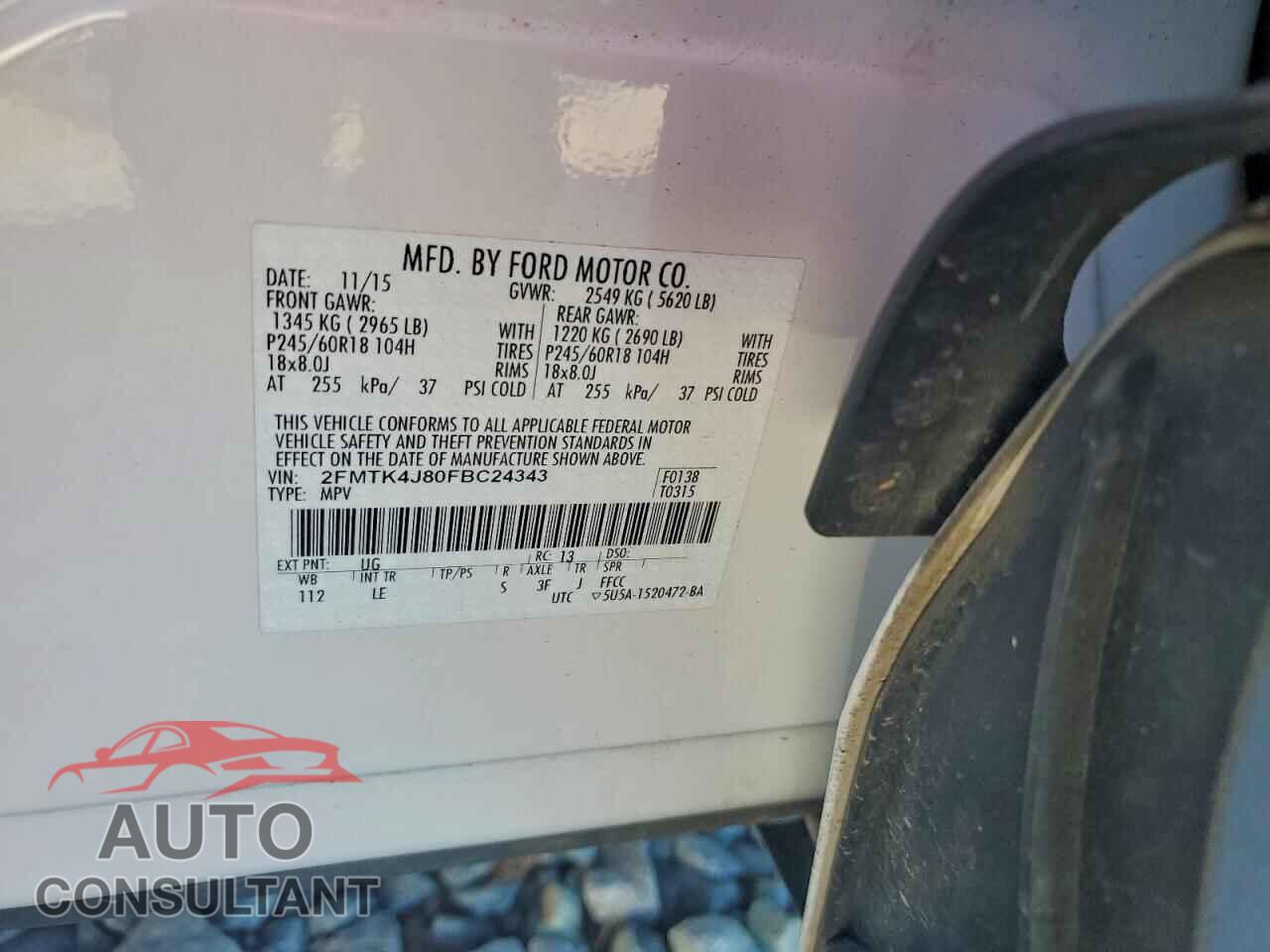 FORD EDGE 2015 - 2FMTK4J80FBC24343