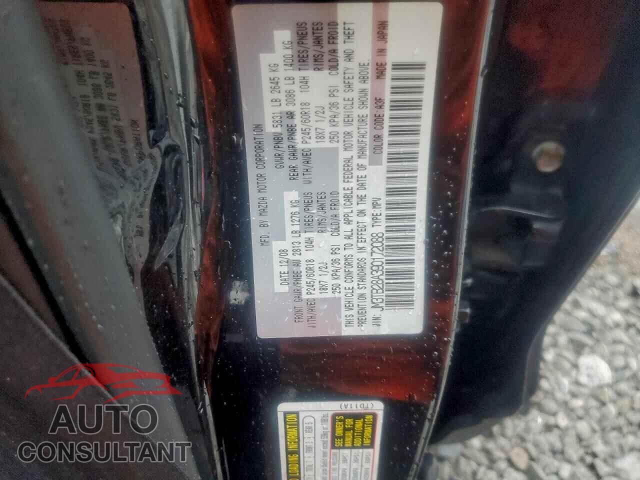 MAZDA CX-9 2009 - JM3TB28A390172088