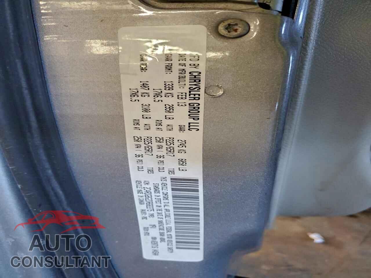 DODGE CARAVAN 2013 - 2C4RDGBG2DR682275
