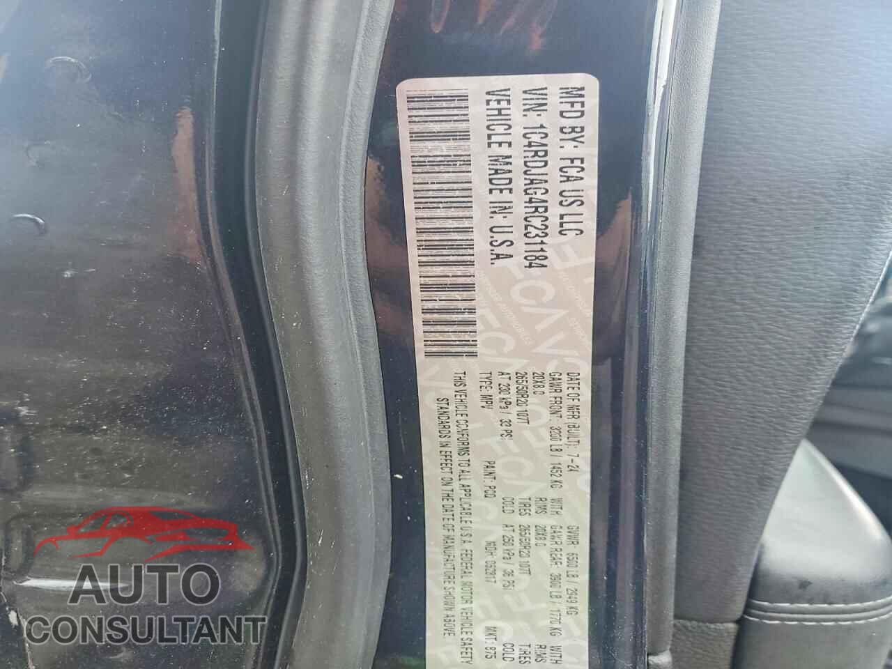 DODGE DURANGO 2024 - 1C4RDJAG4RC231184