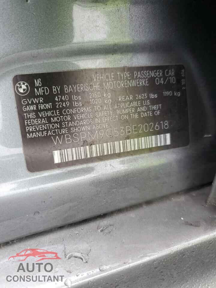 BMW M3 2011 - WBSPM9C53BE202618