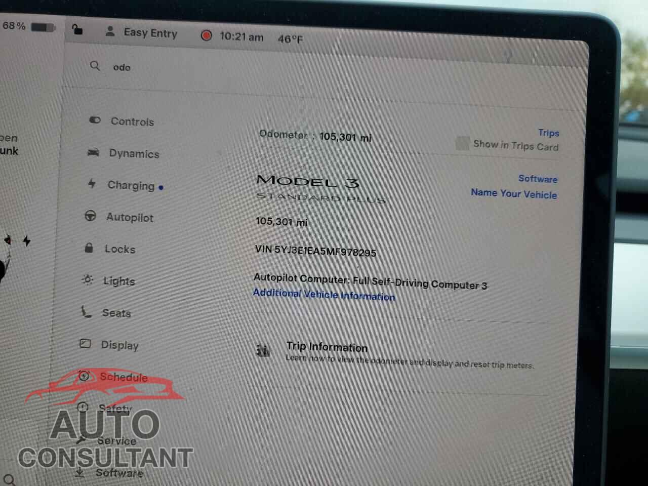 TESLA MODEL 3 2021 - 5YJ3E1EA5MF978295