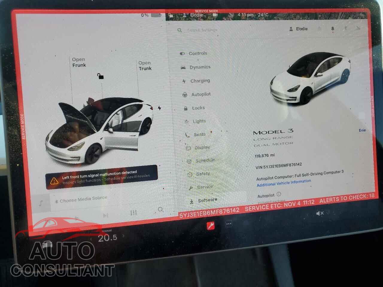 TESLA MODEL 3 2021 - 5YJ3E1EB6MF876142
