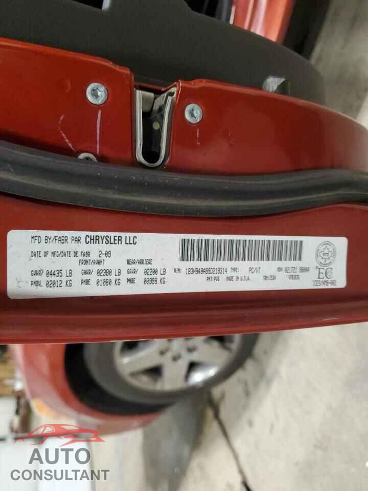 DODGE CALIBER 2009 - 1B3HB48A89D219314