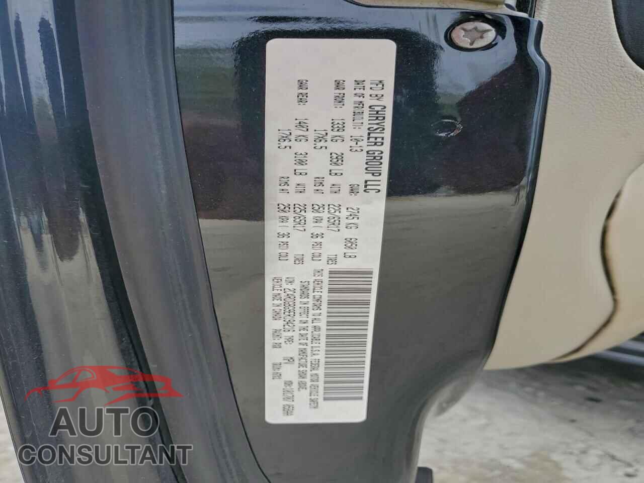 DODGE CARAVAN 2014 - 2C4RDGBG9ER194216