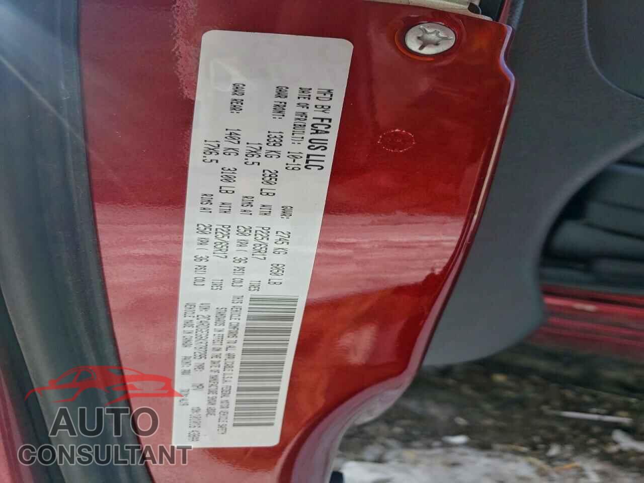 DODGE CARAVAN 2019 - 2C4RDGEG6KR787295