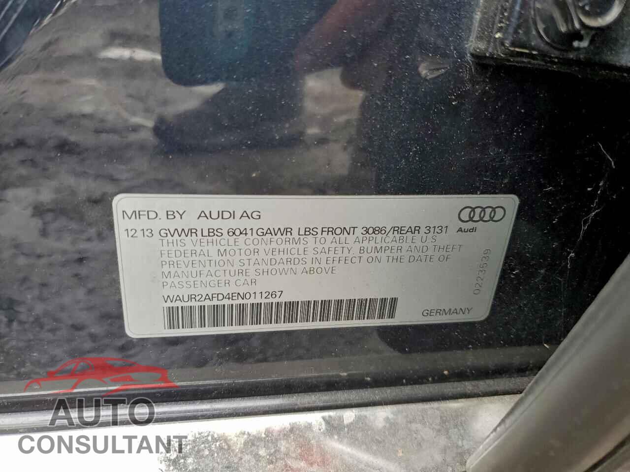 AUDI A8 2014 - WAUR2AFD4EN011267