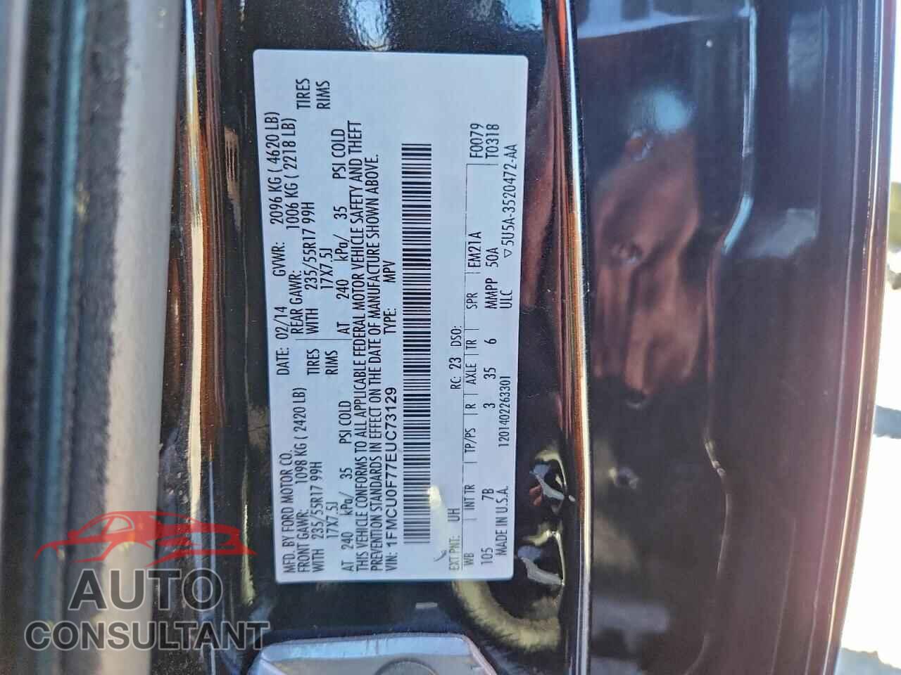 FORD ESCAPE 2014 - 1FMCU0F77EUC73129