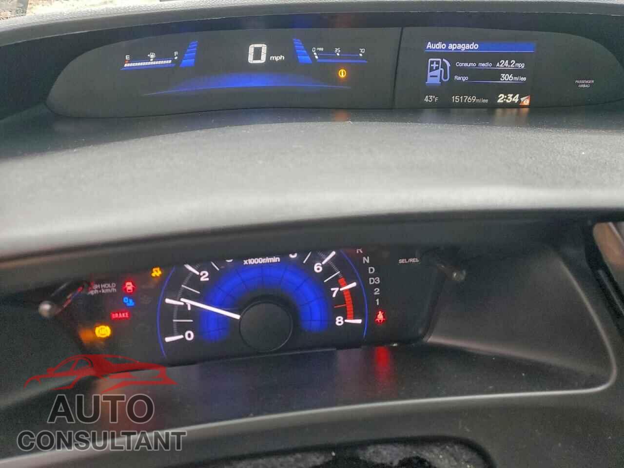 HONDA CIVIC 2013 - 2HGFB2F52DH580177