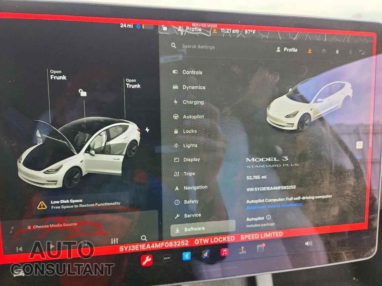 TESLA MODEL 3 2021 - 5YJ3E1EA4MF083252