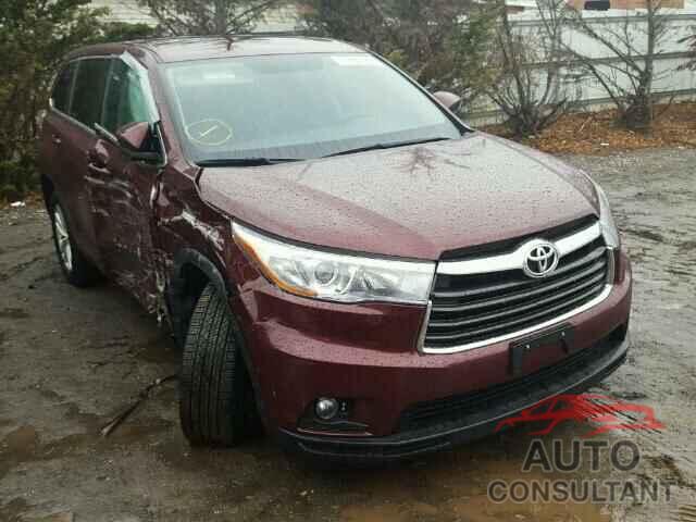 TOYOTA HIGHLANDER 2016 - 5TDZARFH1GS017483