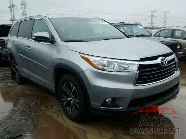 TOYOTA HIGHLANDER 2016 - 5TDJKRFH0GS270174